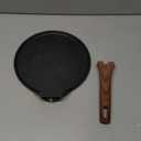 ESLITE LIFE 9.5 Inch Crepe Pan with Spreader, Nonstick Ceramic Flat Skillet Dosa Tawa Comales Para Tortillas Pancake Pan, PTFE & PFOA Free, Black