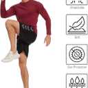 7 Pack Men Dry Fit Workout Long Sleeve Athletic Gym UPF SPF UV Sun Protection Quick Dry Lightweight Shirts (Large, 1 Black 1 Grey 1 Heather Grey 1 Blue 1 Dark Blue 1 Dark Green 1 Wine)