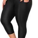 ATTRACO Swim Pants for Women High Waisted Swim Capris Swim Shorts Swimming Leggings 2X