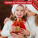 2 x 24Pcs Velvet Ribbon Bows for Christmas Tree, Christmas Wreath Bows,Vintage Rustic Ornaments for Garland, Wreath, Gift Wrapping, Treat Bags and DIY Holiday Decorations (5" x 7") (Camel)