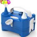 IDAODAN Electric Air Balloon Pump Portable Dual Nozzle 110V 600W Electric Balloon Blower Pump/Electric Balloon Inflator for Kids Party Decoration (Blue)