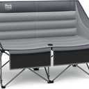 Timber Ridge Double Camping Chair Heavy Duty Outdoor Folding Camp Couch | 600 lbs Ultra-wide Loveseat Camping Chairs Perfect for Campsites, Patio/Lawn, Soccer Games or Other Youth Sports, Supports