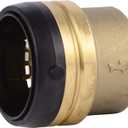 SharkBite 2 Inch Push Cap, Push to Connect Brass Plumbing Fitting, PEX Pipe, Copper, CPVC, PE-RT, HDPE, UXL0454
