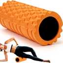 Foam Roller High Density 13" Patented Exercise Roller for Deep Tissue Muscle Massage, Muscle Massage and Myofascial Trigger Point Release, Relieves Muscle Pain, Improves Mobility (Orange) 