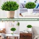 Lnoicy Artificial Greenery Plants Outdoor UV Resistant Fake Plants Boxwood Shrubs Grass,10 Bundles for Farmhouse Home Garden Office Patio Backyard Wedding and Indoor Outdoor Decoration
