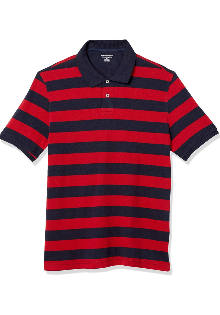 Amazon Essentials Men's Regular-Fit Cotton Pique Polo Shirt, XXL