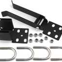 Double Gate Latches with Padlock Holes Adjustable Chain Link for 1.375in Frame