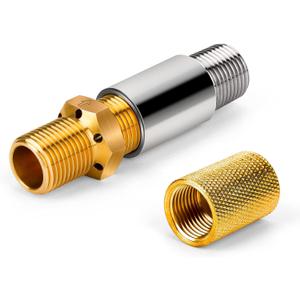 GRISUN 1/2" Propane Air Mixer Valve for Fire Pits 150,000 BTU High-Capacity Air Mixer Valve Propane, Stainless Steel & Brass, Includes 1/2" Female Adapter for Propane Fireplaces and Fire Tables