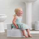 Regalo 2-in-1 Toddler Potty Training Toilet with Flushing Sound, Removable Potty Training Seat, Soft Cushion & Splash Guard, Toddler Potty Chair with Storage, Toilet Seat Transition, White
