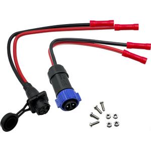 Trolling Motor Plug and Receptacle Set, 12V 8AWG 2 Wire, Universal, Easy Install, Durable, For Fishing Boats, Fresh Water