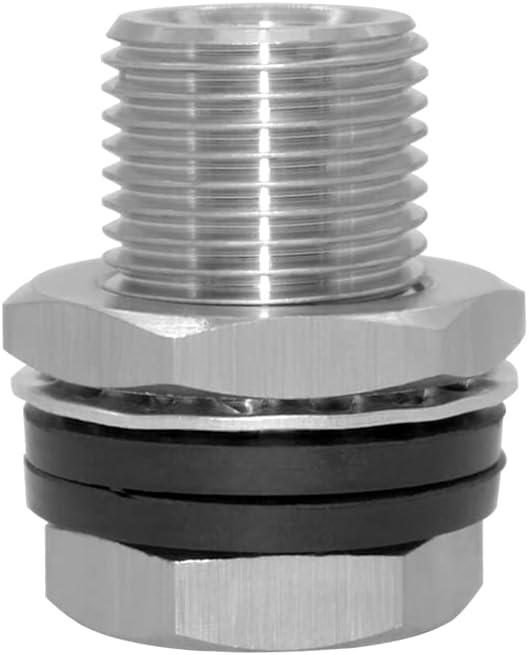 Beduan 1/4" NPT Stainless Steel Female Bulkhead Coupler Thru-bulk Pipe Fitting 1-1/2" Length (Full Female Thread)