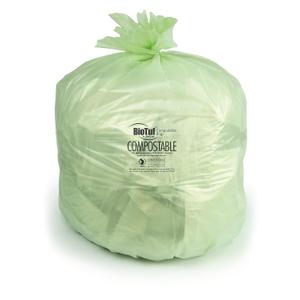 BioTuf 30 Gallon Can Liner by Heritage Bag Co. (125 Pack) 30"x39" 1.2mil Green