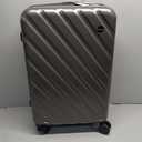HotWay 24 Inch Expandable Checked In Luggage, Lightweight Hardshell Luggage with Spinner Wheels, Gray