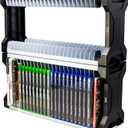 ADZ Universal Game Holder  46 Game Storage Tower Rack for PS2 PS3 PS4 PS5 PSP Xbox 360 Xbox One Series X Wii Switch Games DVD and Blu-Ray Disks. Includes 2 Controller Mounts (White)