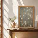 Vintage Gold Framed Wall Art Abstract Canvas Art Prints Modern Minimalist Wall Decor Neutral Paintings Bird Aesthetic Pictures Artwork for Bedroom Living Room Bathroom 16x24in