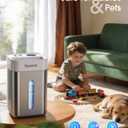 4.6L/1.2Gal Stainless Steel Humidifier for Bedroom, Top Fill Ultrasonic Cool Mist Humidifier Dishwasher Safe, Ultra-Low Noise, Sleep Mode, Humidifiers for Baby Nursery, Office & Indoor Plants