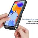 Case for Xiaomi Redmi Note 11 5G 21091116AC,Anti-Fall and Shock-Absorbing Protective with Screen Protector Case for Xiaomi Redmi Note 11T 5G 21091116AI / Poco M4 Pro 5G 21091116AG Case Blue