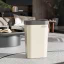 4 Gallon, Small Slim Garbage Can, Open Top Trash Can for Bathroom, Kitchen, Office, Bedroom, Living Room (NewTOPGrey)
