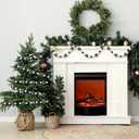 6.56 ft Black and White Christmas Ball Garland Peppermint Candy Christmas Tree Garland Shatterproof Glitter Beaded Vintage Hanging Decoration for Xmas Fireplace Mantel Holiday Party Decor