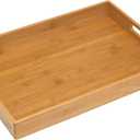 Lipper International 8865 Solid Bamboo Wood Serving Tray, 19.75" x 13.75" x 2.25"