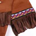 Gorkonpy Native American Costume Girls with Headdress, 10-12 Years
