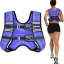 KUKZO Weighted Vest Woman, 20 Lb Unisex Reflective Strength Training Weight Vest For Running, Jogging, Cardio & Workouts