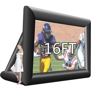 16ft Inflatable Projector Screen, Outdoor Projector Screen, Front/Rear Projection, Including Blower, Pedestal, Straps and Storage Bag