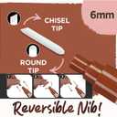 Chalk Markers 24 Pack, 6 mm Reversible Bullet & Chisel Tip, Liquid Chalk Pens for Glass, Windows & Chalkboards,19 Vibrant + 5 Metallic Colors, Wet Erase, Low Odor, Non Toxic Art Markers