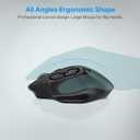 E-YOOSO Large Wireless Mouse for Big Hands, X-31 Cordless Ergo Computer Mouse, 6 Buttons, 5-Level 4800 DPI, 18 Months Battery Life, for Laptop, PC, Chromebook (Black)