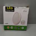 LED Ceiling Light 2 Pack, Color Temperature Switchable 36W Square Ceiling Mount Light Fixture (Black, 12 inches)