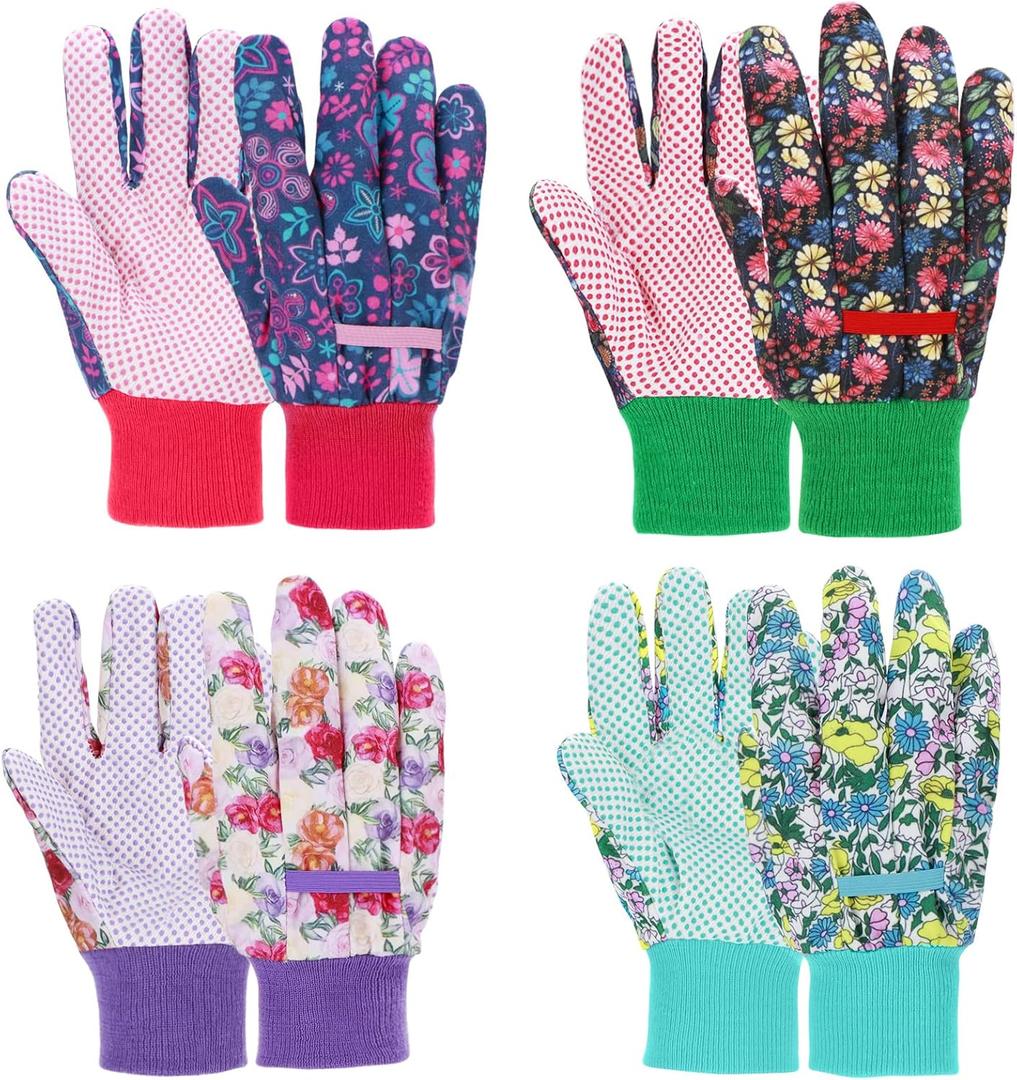 Garden Gloves for Women, Floral Gardening Gloves Ladies Soft Breathable Yard Work Glove Light Working Gloves, M