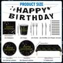 170 PCS Stars Birthday Party Decorations Space Party Pack for 24Guests Included Paper PlatesCupsNapkins Forks Forks Straws Banner Tablecloth Galaxy Universe Birthday Party SuppliesTableware