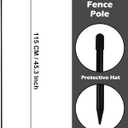 Sunnyglade 45.3 Inch 25 Pcs Fiberglass Electric Fence Posts with 100 Pcs Metal Loops, Temporary Fence Stakes for Animals Fence, Garden Protection