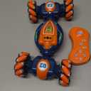 Gesture Sensing RC Stunt Car - Boys Girls Toys Age 6-8-12, 4WD Hand Controlled Remote Control Twist Car with Light & Music,Cool Birthday presents and Ideas Gifts for Kids Age 6 7 8 9 10 11 12 YearsOld (Blue Orange)