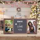 Mothers Day Picture Frame, Mother Day Gift for Mom from Daughter, 4x6'' Personalized Picture Frame Solid Wood Mom Birthday Gifts from Son, Customizable Gifts for Grandma Grandpa Gigi, Nana, Mama