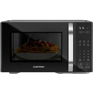 Chefman MicroCrisp Countertop Digital Microwave Oven, Unique "Cook & Crisp" Power Combo, 1.0 Cu Ft, Dual-Cook 1000W Microwave + 1500W Crisper, 6 Touch Presets, Digital Display, Stainless Steel Handle