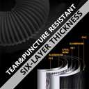 TEAIERXY 6 Inch 8 Feet Dryer Vent Hose,Flexible Insulated Air Ducting,Vent Hose PVC Aluminum Foil with 2 Clamps for HVAC Ventilation(Black)