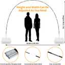 RUBFAC Balloon Arch Kit and Balloon Pump, 10Ft Wide Adjustable Balloon Arch Stand for Floor Frame with Electric Pump Bases Balloon Accessories for Birthday Party Baby Shower Festival Decorations