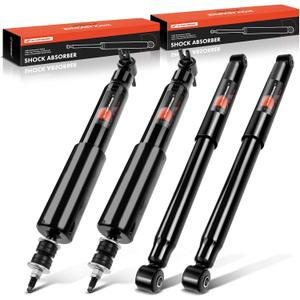 A-Premium Front and Rear Shocks Compatible with [RWD] Chevy Silverado 1500 (Classic) & GMC Sierra 1500 (Classic), 1999-2007, Extended/Standard Cab - 4x Replacement Suspension Shock Absorber Strut