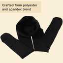 Toddler Dance Tights, Warm Fleece Lined Ballet Tights for Girls, High Elasticity (Black, S)