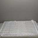 Babelio 34" Tall No Bottom Bar Baby/Dog Gate for Stairs, House and Doorways, 29.7-46.5" Auto Close Safety Pet Gates with Large Walk Thru Door, Hardware Mount, White