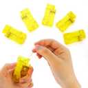 3 x 5 Pcs Automatic Needle Threader Easy Needle Threader Tool Self-Thread Guide Plastic Sewing Accessories Sewing Needle Device for Hand Stitching and Sewing Machine Quick Needle Threading