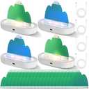 Qualirey 4 Pcs Fly Traps Indoor Bug Catcher Rechargeable Battery Operated Flying Insect Gnat Traps Fruit Fly Trap with 20 Sticky Boards USB and Battery Powered for Indoor Outdoor
