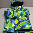 PHIBEE Big Boy's Waterproof Breathable Snowboard Ski Jacket (7, Print)