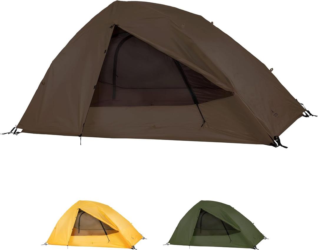 TETON Sports Vista Quick Tent; Dome Camping and Backpacking Tent; Easy Instant Setup; Clip-On Rainfly Included (Brown), 1 Person 