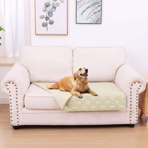 hyha Waterproof Dog Bed Blanket, Soft Pet Blankets, Waterproof Couch Cover for Dogs, Reversible Sofa Covers Washable for Furniture (40x90 Inch, Beige/Beige)