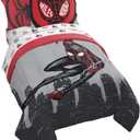 Jay Franco Marvel Miles Morales New Kid 5 Piece Twin Bed Set - Includes Comforter & Sheet Set Bedding - Super Soft Fade Resistant Microfiber (Official Marvel Product)