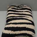 Fluffy Fleece Throw Blanket for Couch, Soft Cozy Black and White Zebra Blankets Fuzzy Thick Twin Blanket for Women, All Seasons (50x70 Inch)