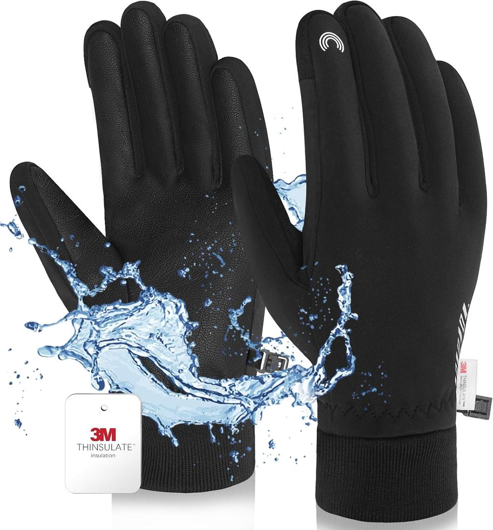 RIGWARL Waterproof Gloves for Cold Weather with 3M Thinsulate, Extreme Cold Winter Snow Glove 7 Layer Thermal Men Women/Youth (117 Colder Plus-(85% Warm&waterproof)-black)