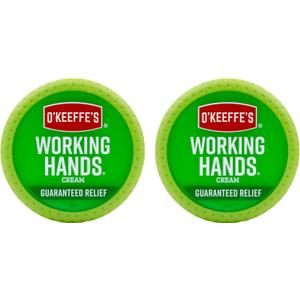 O'Keeffe's Working Hands Hand Cream for Extreme Dryness - 3.4 oz Jar (2 Pack) - Repairing Skincare for Cracked, Dry Hands (3.4 Ounce (Pack of 2))